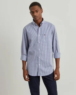 LION OF PORCHES Regular Fit^Camisa para homem regular fit de algodão com riscas