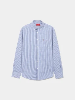 LION OF PORCHES Regular Fit^Camisa para homem regular fit de algodão com riscas