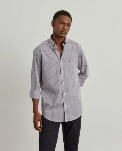 LION OF PORCHES Regular Fit^Camisa para homem regular fit de algodão com riscas