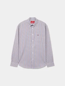 LION OF PORCHES Regular Fit^Camisa para homem regular fit de algodão com riscas