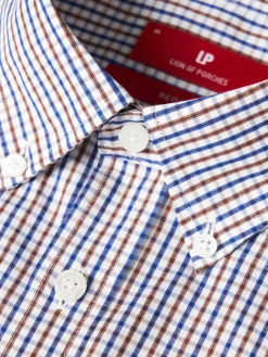 LION OF PORCHES Regular Fit^Camisa para homem regular fit de algodão com riscas
