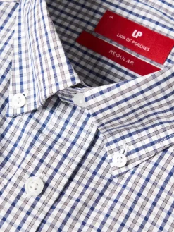 LION OF PORCHES Regular Fit^Camisa para homem regular fit de algodão em cor lisa