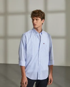 LION OF PORCHES Regular Fit^Camisa regular fit com padrão de riscas