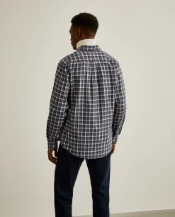 LION OF PORCHES Regular Fit^Camisa regular fit com padrão de xadrez