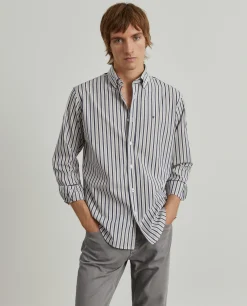 LION OF PORCHES Regular Fit^Camisa regular fit com padrão de riscas