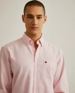 LION OF PORCHES Regular Fit^Camisa regular fit de algodão em cor lisa