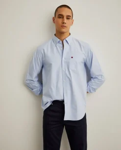 LION OF PORCHES Regular Fit^Camisa regular fit de algodão em cor lisa