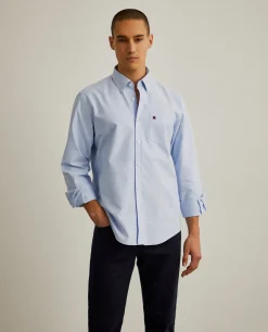 LION OF PORCHES Regular Fit^Camisa regular fit de algodão em cor lisa