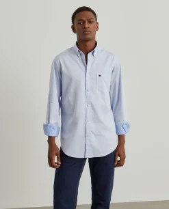LION OF PORCHES Regular Fit^Camisa regular fit de algodão em cor lisa