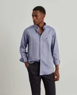 LION OF PORCHES Regular Fit^Camisa regular fit em tecido oxford