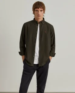 LION OF PORCHES Regular Fit^Camisa regular fit flanela