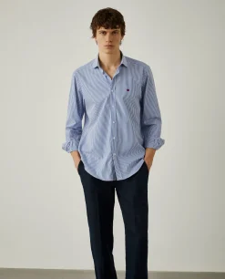LION OF PORCHES Regular Fit^Camisa regular fit às riscas