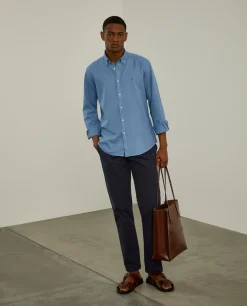 LION OF PORCHES Slim Fit^Camisa slim fit algodão garment dye