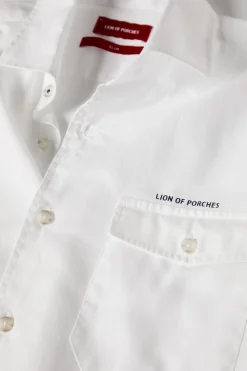 LION OF PORCHES Slim Fit^Camisa slim fit com bolsos garment dye