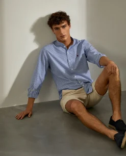 LION OF PORCHES Slim Fit^Camisa slim fit com gola mao