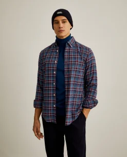 LION OF PORCHES Slim Fit^Camisa slim fit com padrão de xadrez