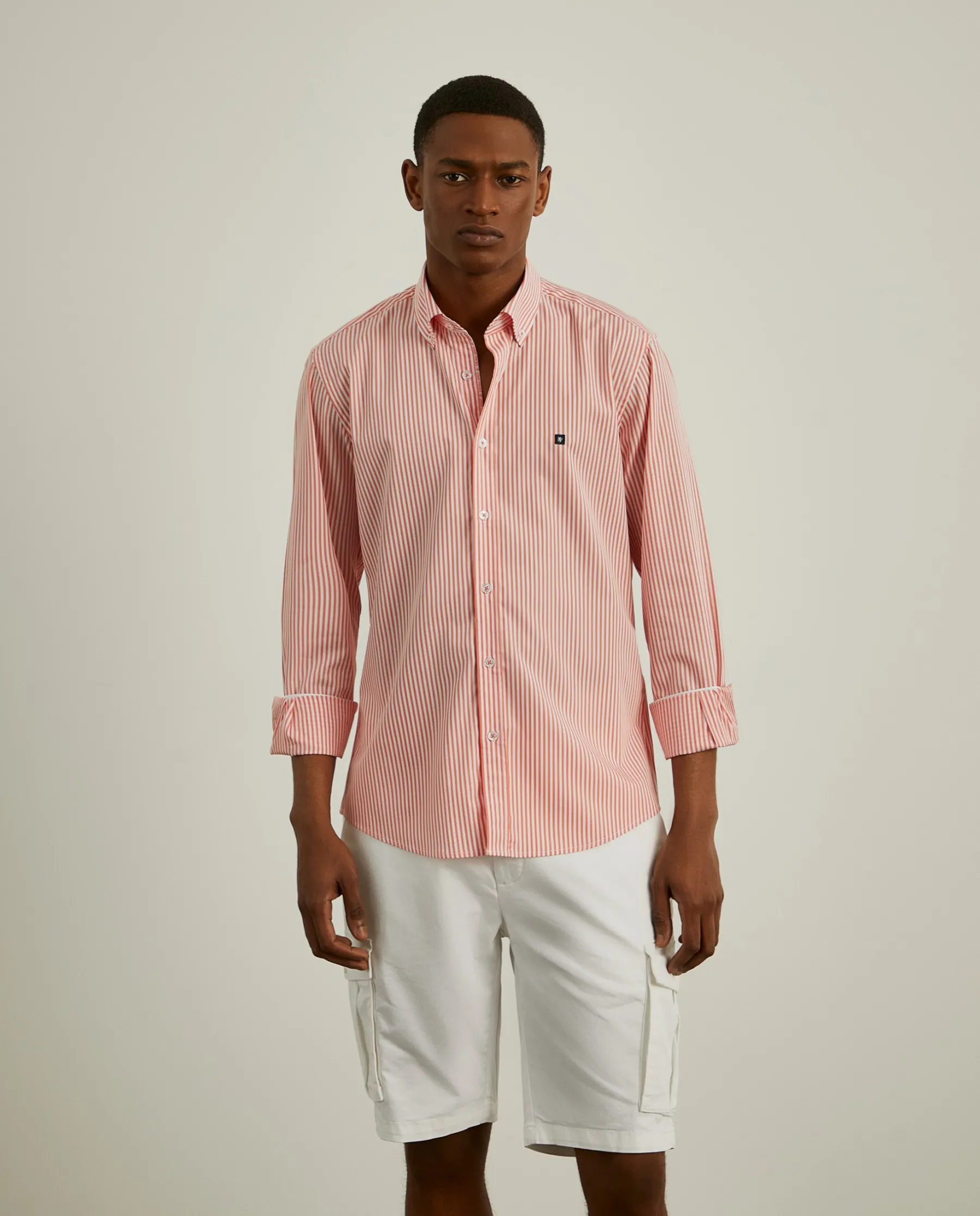 LION OF PORCHES Slim Fit^Camisa slim fit com padrão de riscas