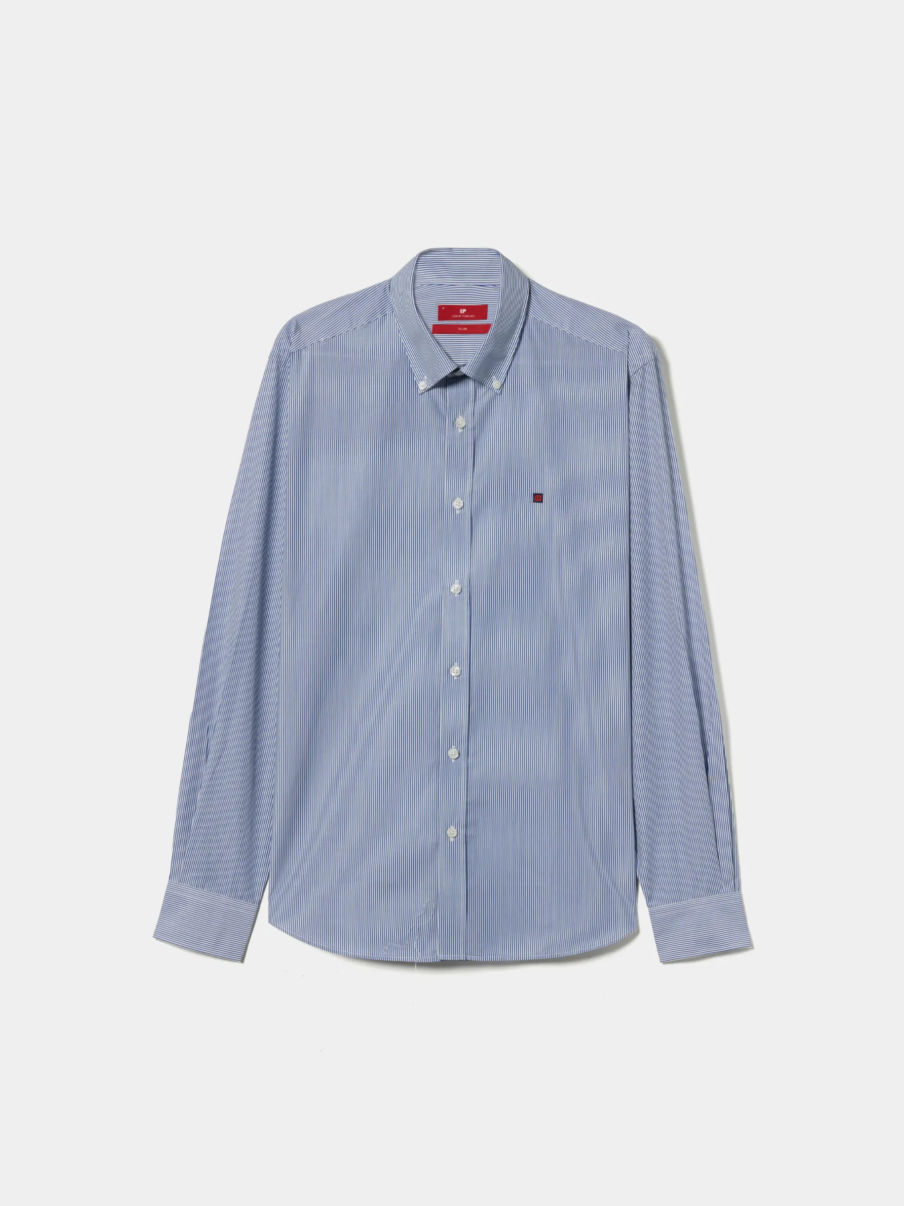 LION OF PORCHES Slim Fit^Camisa slim fit de algodão às riscas