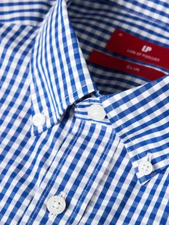 LION OF PORCHES Slim Fit^Camisa slim fit de algodão em cor lisa