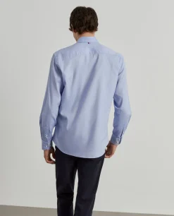 LION OF PORCHES Slim Fit^Camisa slim fit de algodão em cor lisa