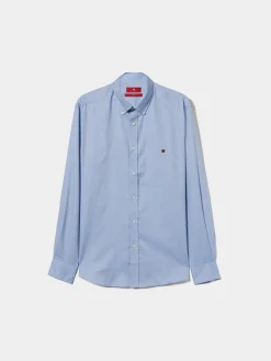 LION OF PORCHES Slim Fit^Camisa slim fit de algodão em cor lisa
