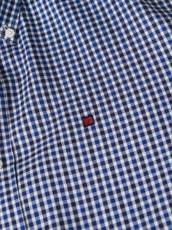 LION OF PORCHES Slim Fit^Camisa slim fit de algodão com padrão de xadrez