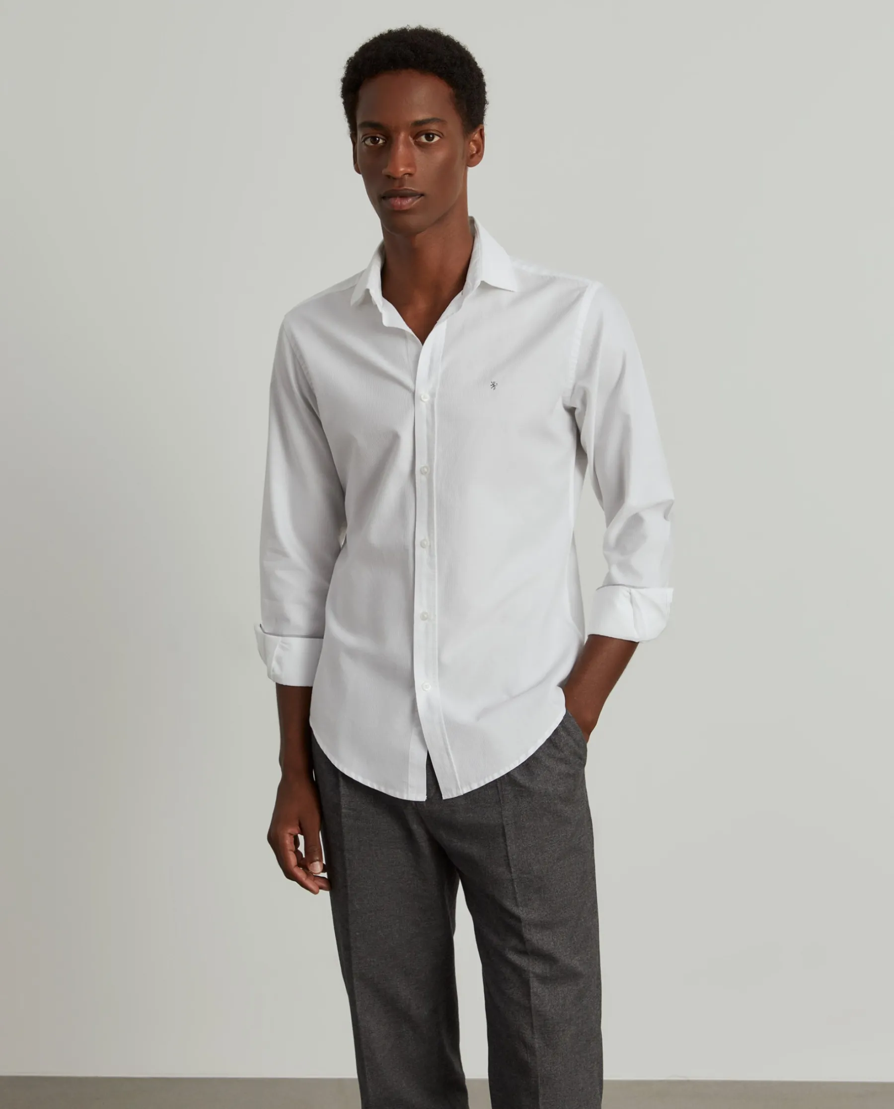 LION OF PORCHES Slim Fit^Camisa slim fit de algodão