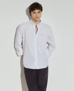 LION OF PORCHES Slim Fit^Camisa slim fit de algodão garment dye