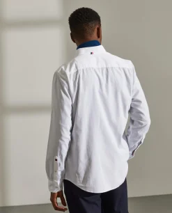 LION OF PORCHES Slim Fit^Camisa slim fit de bombazine em cor lisa