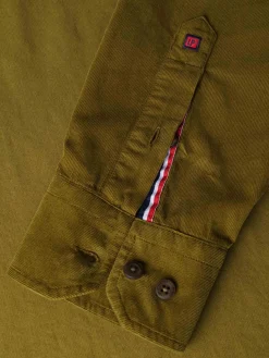 LION OF PORCHES Slim Fit^Camisa slim fit de bombazine em cor lisa