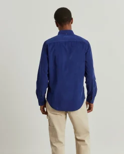 LION OF PORCHES Slim Fit^Camisa slim fit de bombazine em cor lisa
