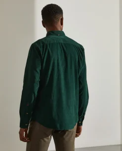 LION OF PORCHES Slim Fit^Camisa slim fit de bombazine em cor lisa