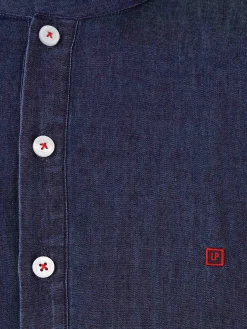 LION OF PORCHES Slim Fit^Camisa slim fit denim com carcela de polo