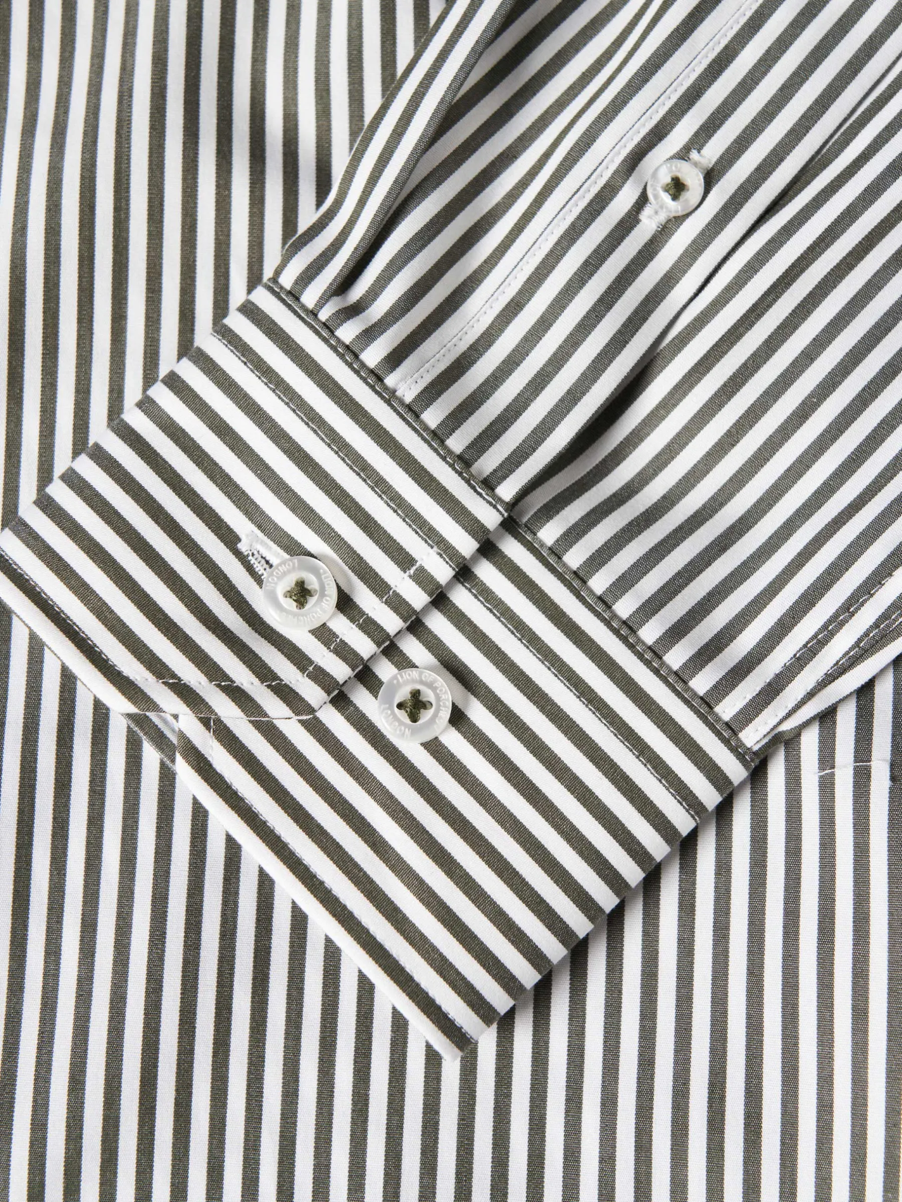 LION OF PORCHES Slim Fit^Camisa slim fit em algodão às riscas