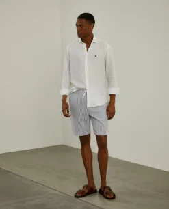 LION OF PORCHES Slim Fit^Camisa slim fit em linho garment dye