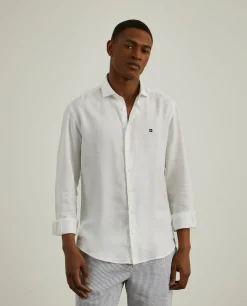 LION OF PORCHES Slim Fit^Camisa slim fit em linho garment dye