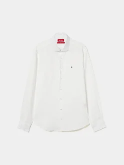 LION OF PORCHES Slim Fit^Camisa slim fit em linho garment dye