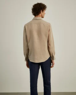 LION OF PORCHES Slim Fit^Camisa slim fit em linho garment dye