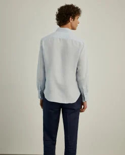 LION OF PORCHES Slim Fit^Camisa slim fit em linho garment dye