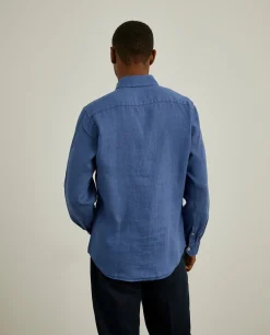 LION OF PORCHES Slim Fit^Camisa slim fit em linho garment dye