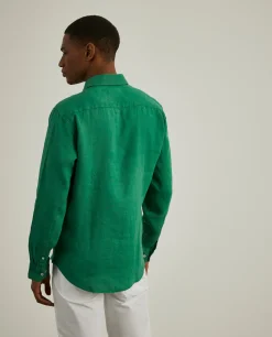 LION OF PORCHES Slim Fit^Camisa slim fit em linho garment dye