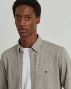 LION OF PORCHES Slim Fit^Camisa slim fit em malha piqué