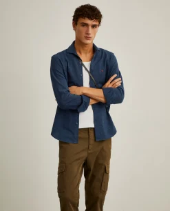 LION OF PORCHES Slim Fit^Camisa slim fit em malha piquê