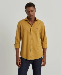 LION OF PORCHES Slim Fit^Camisa slim fit em sarjinha
