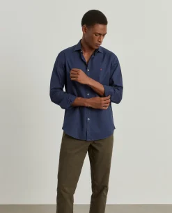 LION OF PORCHES Slim Fit^Camisa slim fit em sarjinha