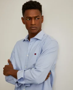 LION OF PORCHES Slim Fit^Camisa slim fit em tecido oxford