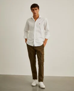 LION OF PORCHES Slim Fit^Camisa slim fit em tecido oxford