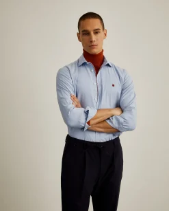 LION OF PORCHES Slim Fit^Camisa Slim Fit em tecido oxford