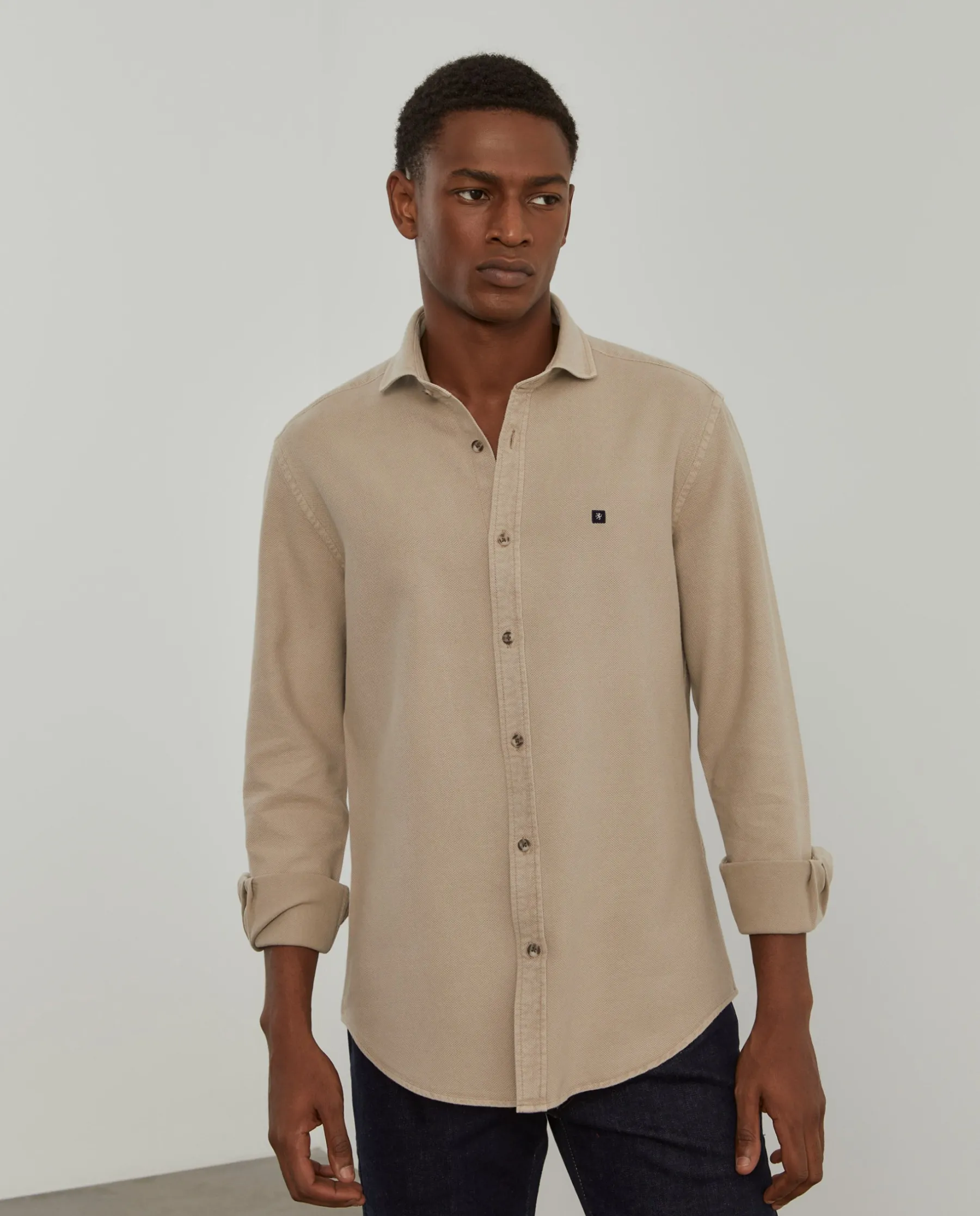 LION OF PORCHES Slim Fit^Camisa slim fit garment dye