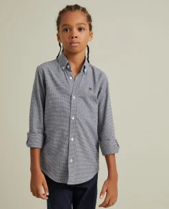 LION OF PORCHES Camisas^Camisa slim fit pied de poule